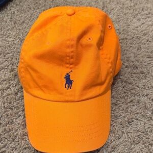EUC Orange Polo Ralph Lauren Cap